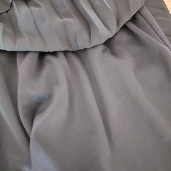 Vince Camuto Black Chiffon Maxi Midi Skirt Large Feminine Modest Closet Staple - Picture 5 of 7